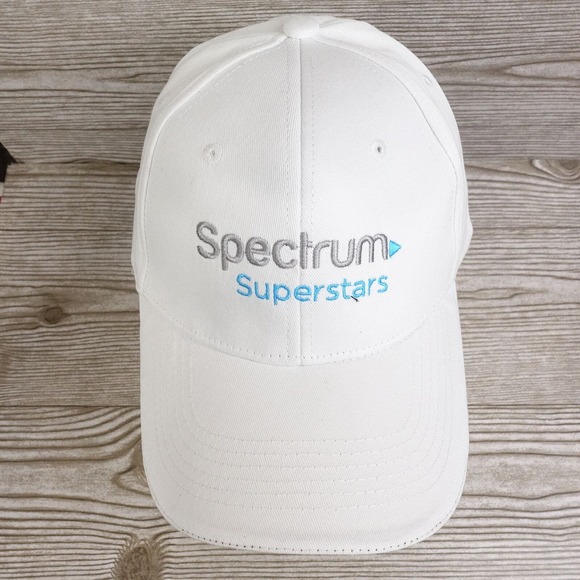 SPECTRUM SUPERSTARS INTERNET SERVICE CHARTER WHITE ADJUSTABLE BASEBALL HAT CAP - Picture 3 of 8